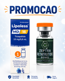 LIPOLESS MD 15mg + RETATRUTIDE 60mg ZEPTRA (COM AGUA BAC INCLUSO)